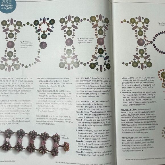 Beadwork Magazine Jewelry Crafting Book u Arp May 2018  Vol 21 No 3 Convertible - Picture 7 of 8